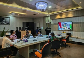 Terjadi Penambahan Claster, Tim Gugus Tugas Covid-19 Siak Ikuti Rapat Bersama Gubri 