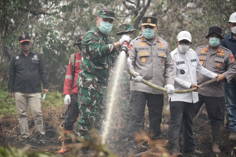 Riau Dikepung 313 Titik Panas, Polda Perkuat Penanganan Karhutla