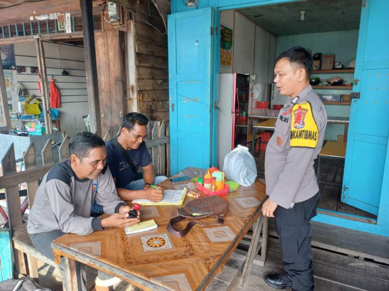 Kapolsek Concong Gelar Sosialisasi di Desa Panglima Raja Sukseskan Pilkada 2024