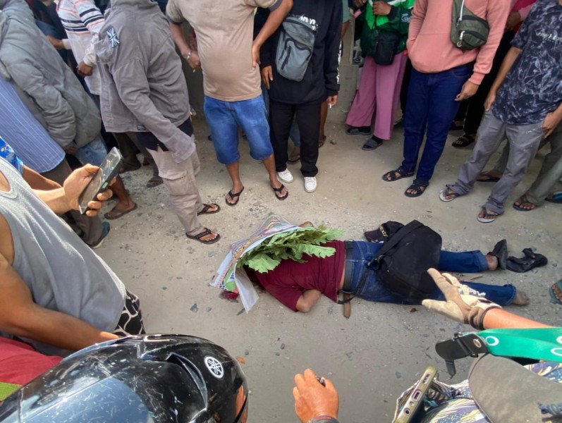 ODGJ Bunuh Seorang Pria di Pekanbaru Gunakan Balok