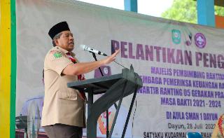Bupati Siak Apel Pramuka dan Lantik Pengurus Mabiran