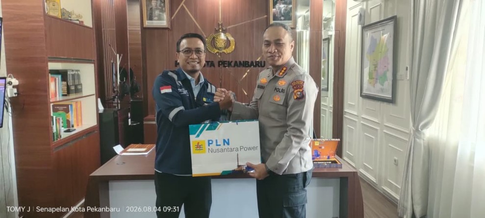 Dirgahayu Indonesia,  Perkuat Komunikasi dan Sinergi,   PLN NP UP Tenayan Silaturahmi ke Polresta Pekanbaru