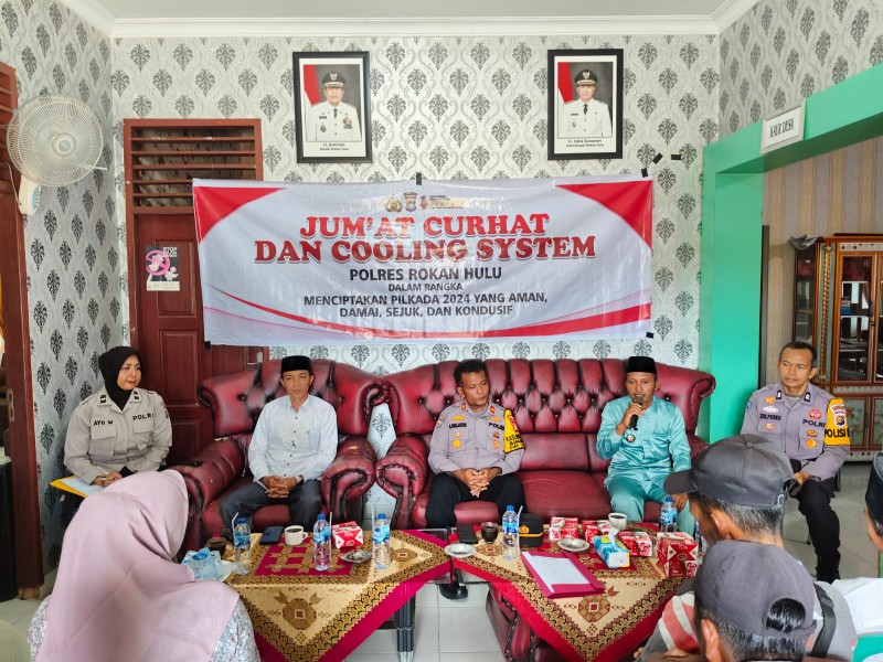 Sambangi Masyarakat Desa Pasir Maju, Binmas Polres Rohul Wujudkan Pilkada Damai 2024