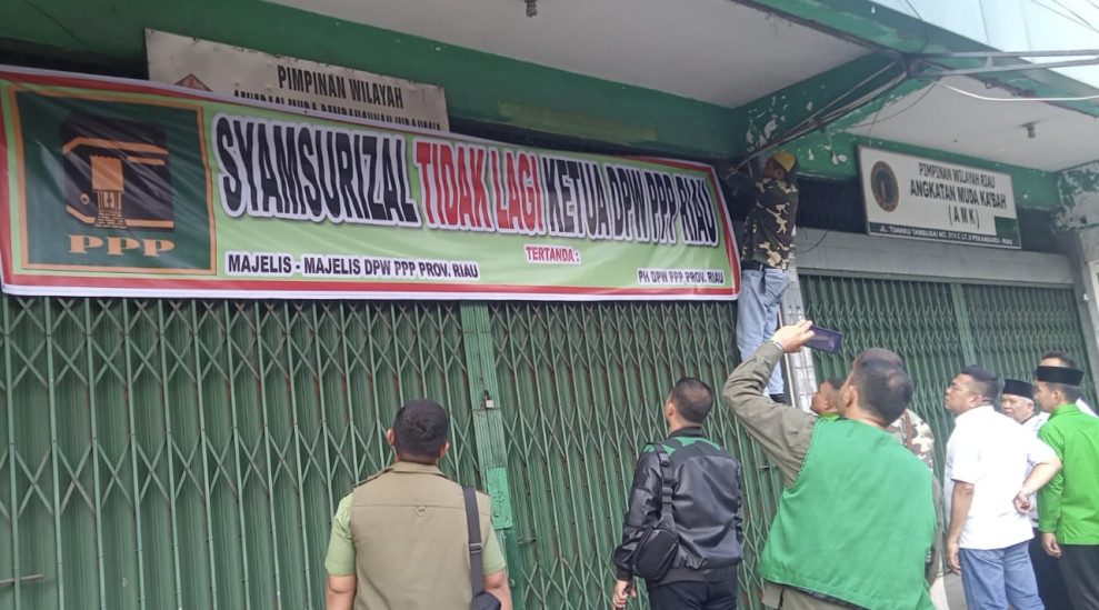 Memanas! Jabatan Syamsurizal Digoyang, Kantor PPP Riau Digembok Kader