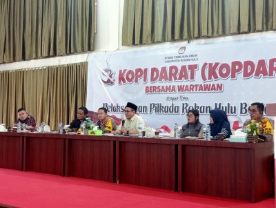 Polres Rohul Gelar Kopi Darat Bersama KPU dan Wartawan, Bahas Pelaksanaan Pilkada Rokan Hulu