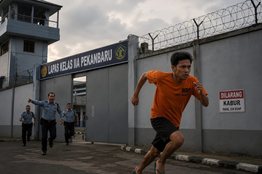 Napi Kasus Narkoba Lapas Pekanbaru Kabur Saat Berobat, Hingga Kini Masih Buron