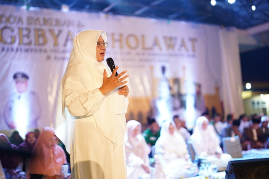 Syukuran Pasangan Santri Jadi Pemimpin Siak, Gebyar Sholawat Menggema