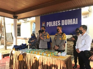 23 Kg Shabu Berhasil Diamankan Polres Dumai dari Tangan Kurir Jaringan Internasional
