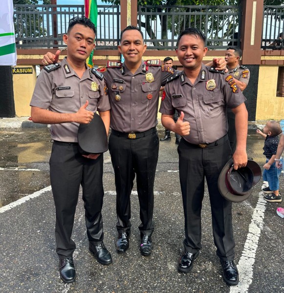 Tiga Personel Polsek Pelabuhan Pekanbaru Naik Pangkat, Ini Pesan AKP Teddy