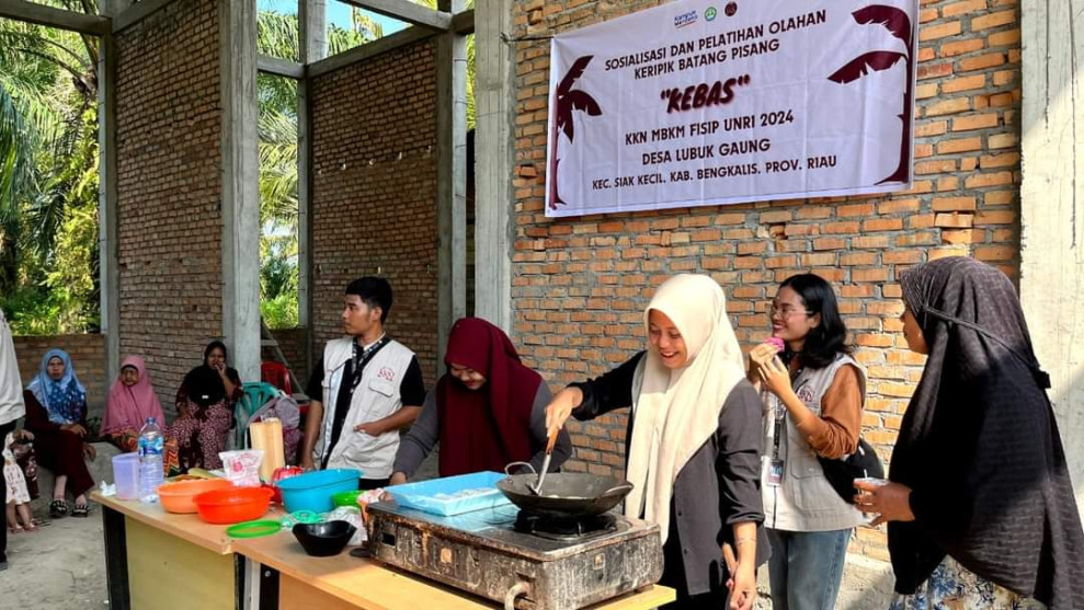 Mahasiswa Kukerta MBKM Unri Gelar Pelatihan Inovasi Usaha KEBAS di Desa Lubuk Gaung, Bengkalis