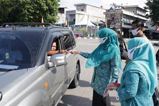 TP PKK Siak Gelar Gerakan Bersama Pakai Masker