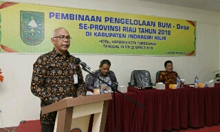 Pjs Bupati Inhil Hadiri Pembukaan Pelatihan Pengelolaan BUMDes se-Riau