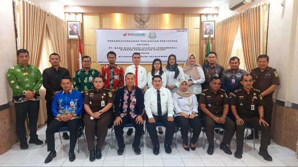 BRK Syariah Pangkalan Kerinci Teken MoU dengan Kejaksaan Negeri Pelalawan