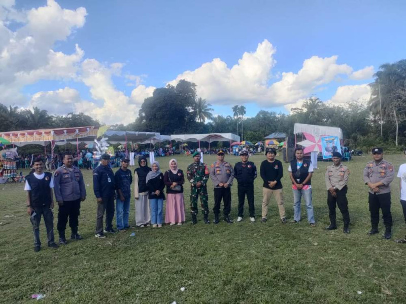 Polsek Pangean Amankan Kampanye Dialogis Paslon Cabup-Cawabup Pilkada 2024