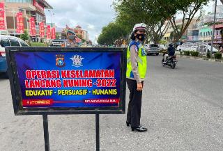 Polda Riau Gelar Operasi Keselamatan Selama Dua Pekan, Patuhi Lalu Lintas & Protokol Kesehatan.