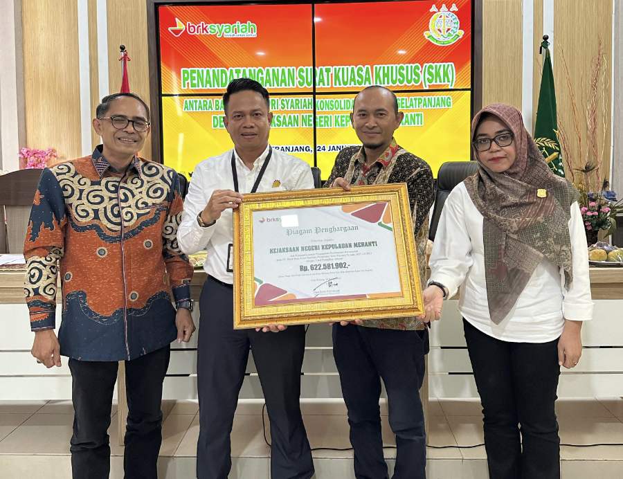 Apresiasi Kinerja Kejari Kepulauan Meranti, BRK Syariah Lanjutkan Penandatanganan SKK