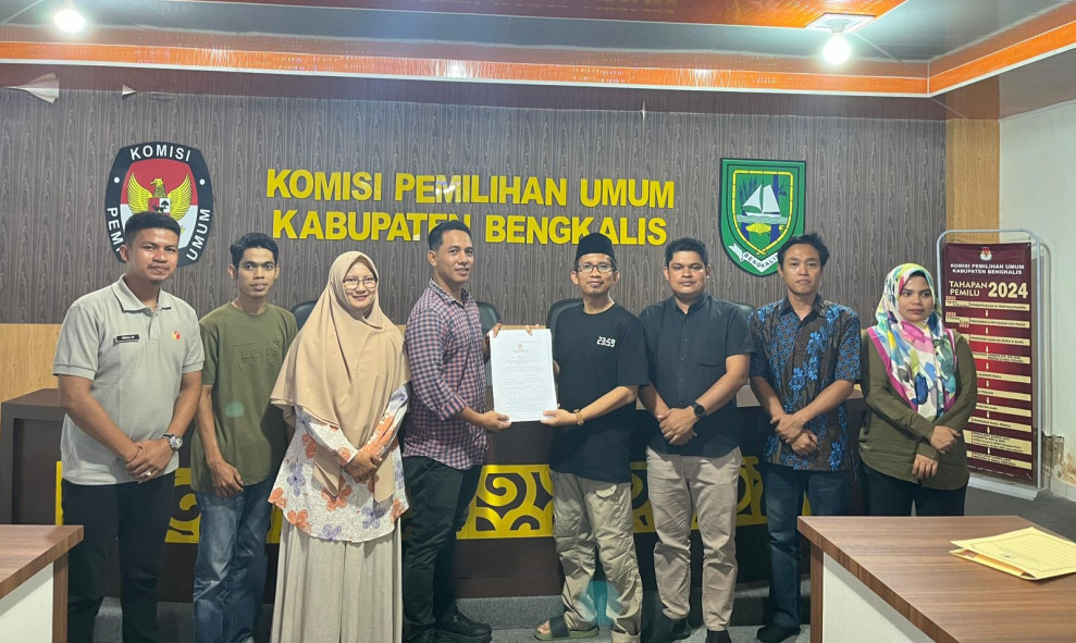 Pasangan SANDI Serahkan Berkas Perbaikan Dokumen Pencalonan ke KPU Bengkalis