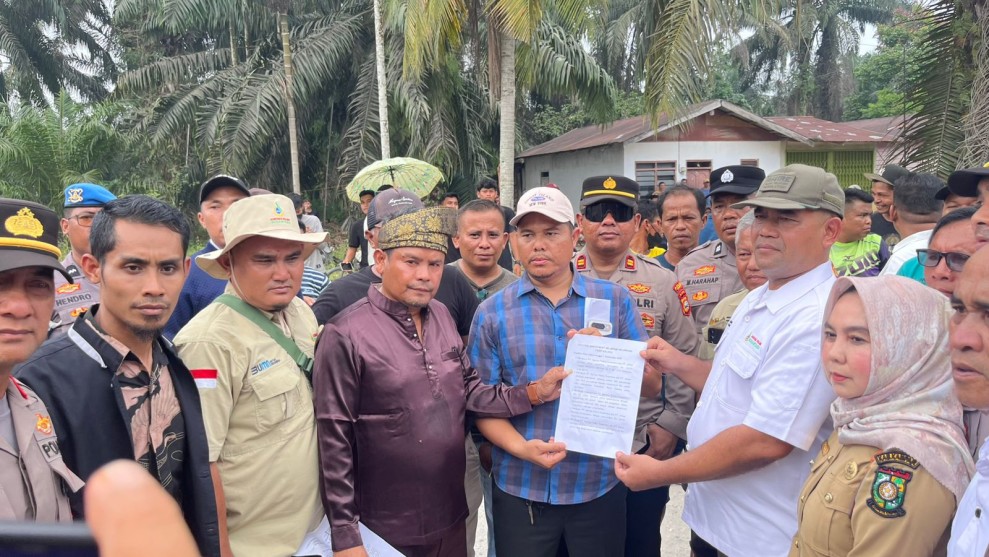 Warga Kabupaten Kampar Riau Demo PT Agrinas, Ajukan 5 Tuntutan