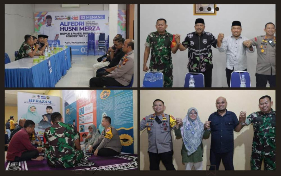 Cooling System, Kapolres Siak dan Dandim 0322 Siak Kunjungi Ketiga Paslon Pasca Pencoblosan Pilkada