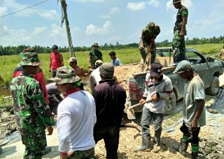 TMMD ke-101 Kodim 0314/Inhil, Masyarakat Bisa Mengangkut Hasil Bumi Untuk Didistribusikan