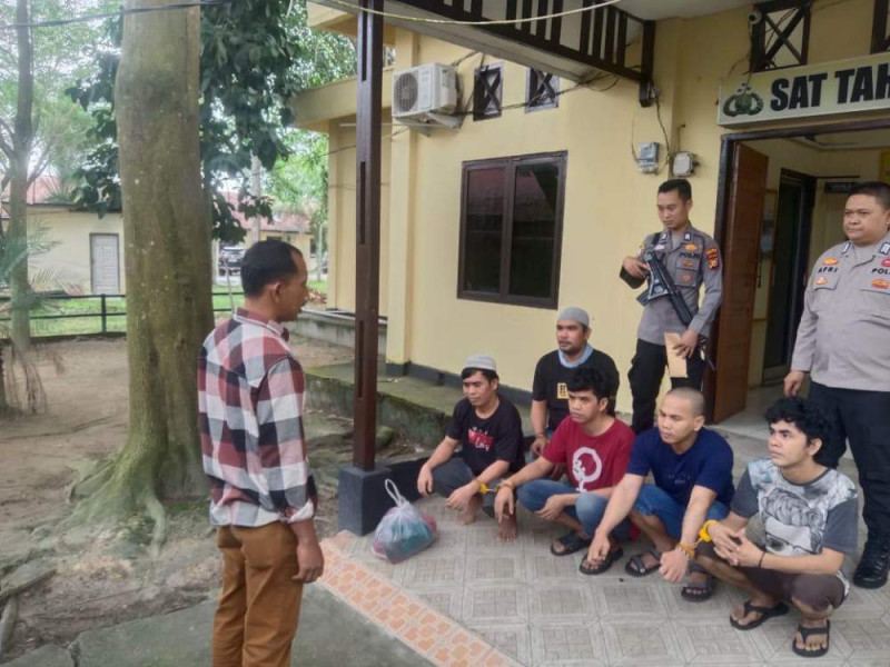 Polres Rohil Sampaikan Pesan Pilkada Damai terhadap Tahanan di Rutan