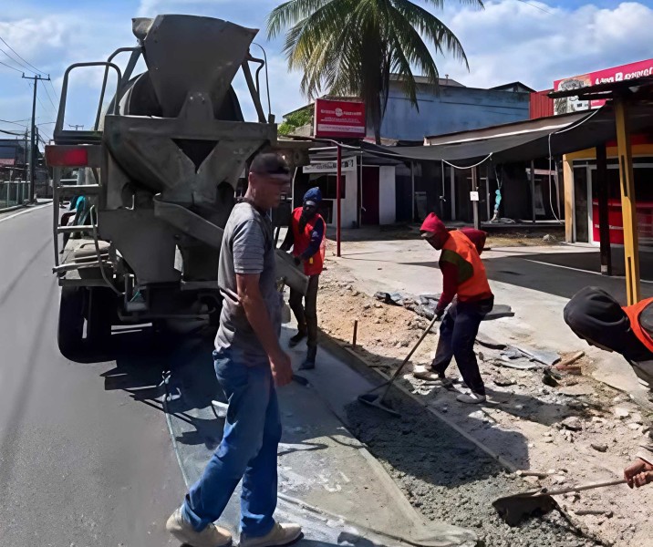 Perbaikan Jalan Rambutan Marpoyan Damai Masuk Tahap Pengecoran, Pemko Pekanbaru Targetkan Overlay Jalan Melati-Irkab