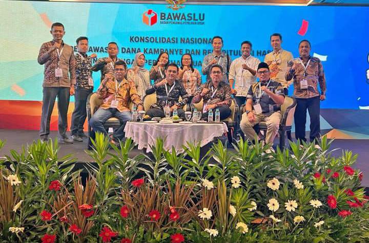 Bawaslu Pekanbaru Hadiri Konsolidasi Nasional Pengawasan Dana Kampanye dan Rekapitulasi Hasil Penghitungan Perolehan Suara Pemilu 2024