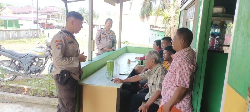 Polsek Rambah Samo Siap Amankan Pilkada di Desa Sigatal