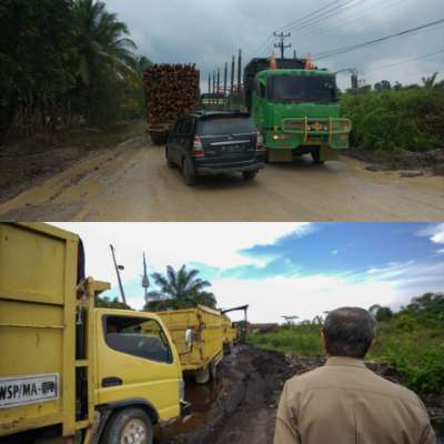 Gubernur Riau Syamsuar Geram Jalan Provinsi Hancur Dilintasi Truk Batubara dan Truk Kayu 