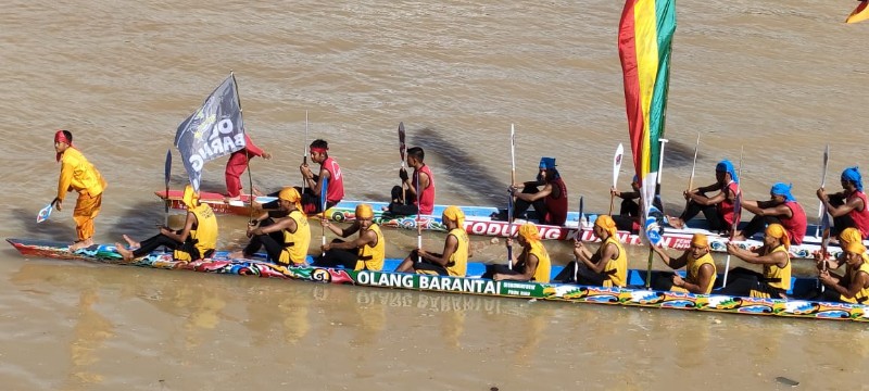 Meriahkan Festival Pacu Jalur 2022, Diskominfotik Riau Terjunkan Jalur Olang Barantai