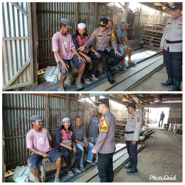 Langsung Menyapa Warga, Kapolsek Tembilahan Hulu Sampaikan Pesan Pilkada Damai 2024