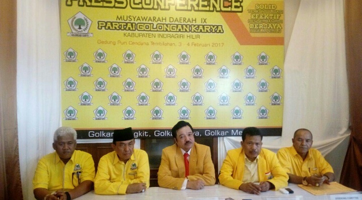 Aklamasi, Wardan Pimpin Golkar Inhil