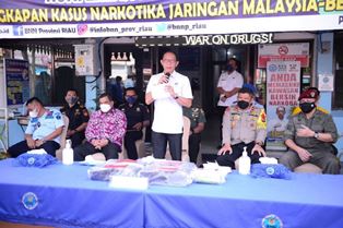 BNNP Riau Tangkap Tiga Tersangka di Bantan Bengkalis Riau, Amankan Sabu 8.890,53 gram 