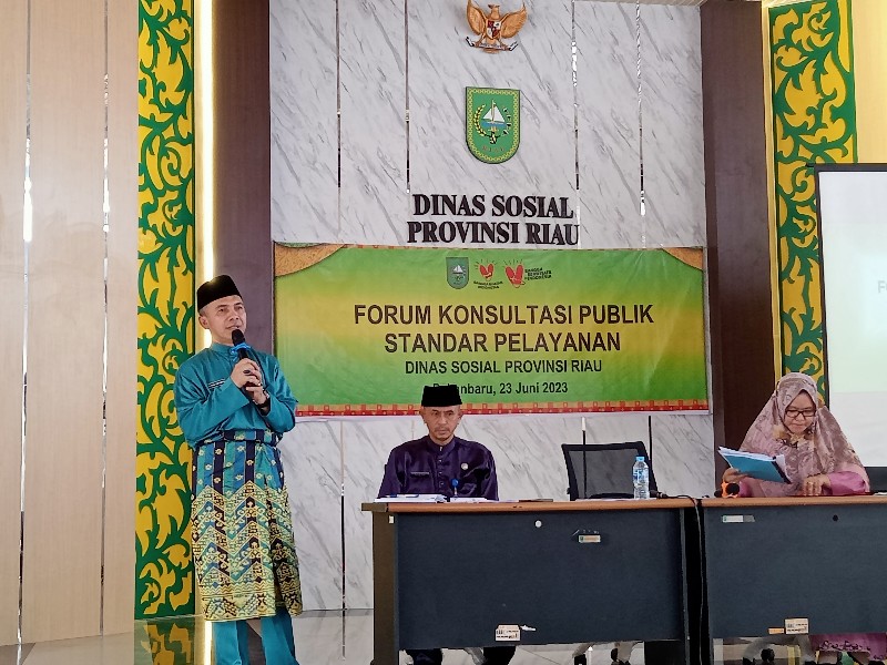 Dinas Sosial Provinsi Riau Gelar Forum Konsultasi Publik Standar Pelayanan