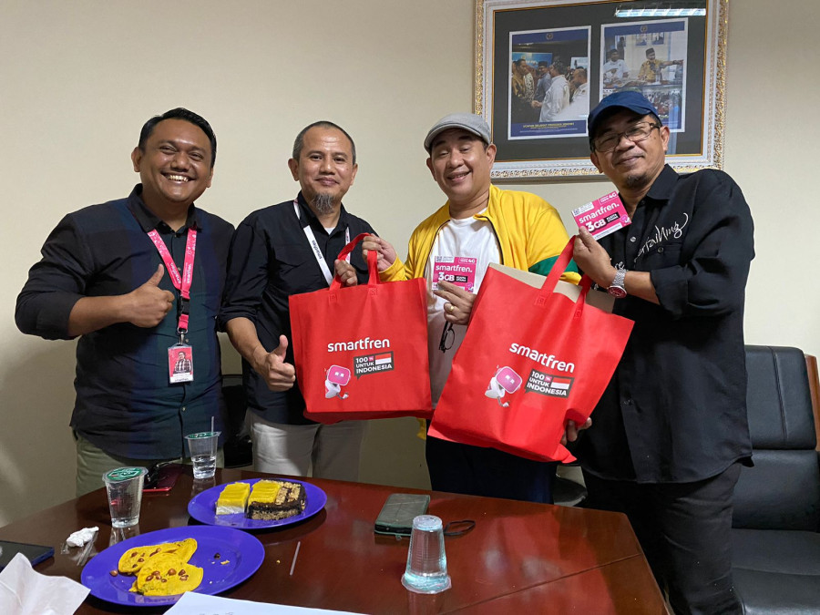 Smartfren Silaturahmi ke PWI Riau, Berharap Saling Dukung Program