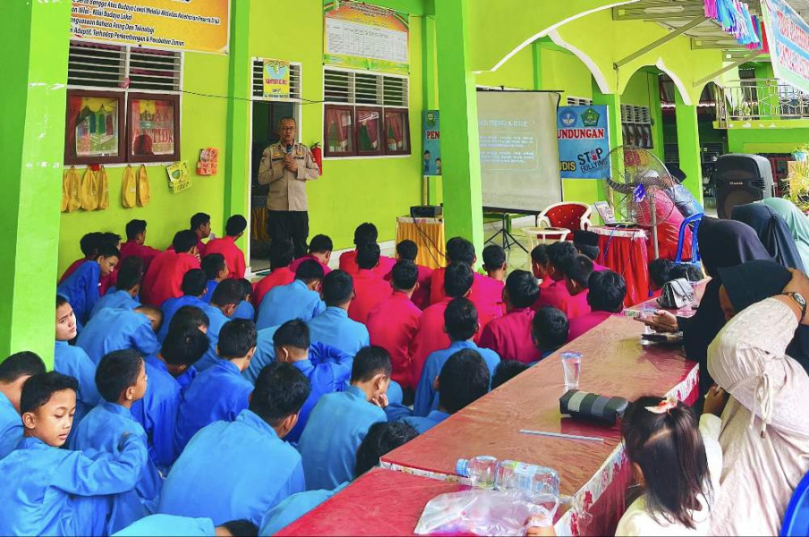 Polsek Kandis Sosialisasi Pilkada Damai kepada Pemilih Pemula