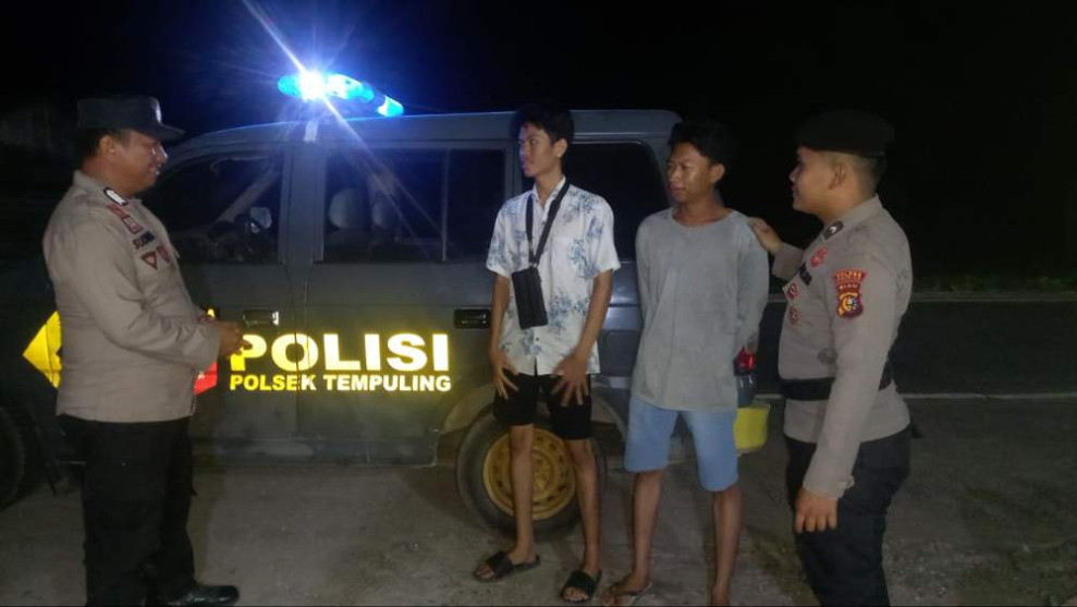 Polsek Tempuling Gelar Patroli Blue Light Pasca Pilkada 2024