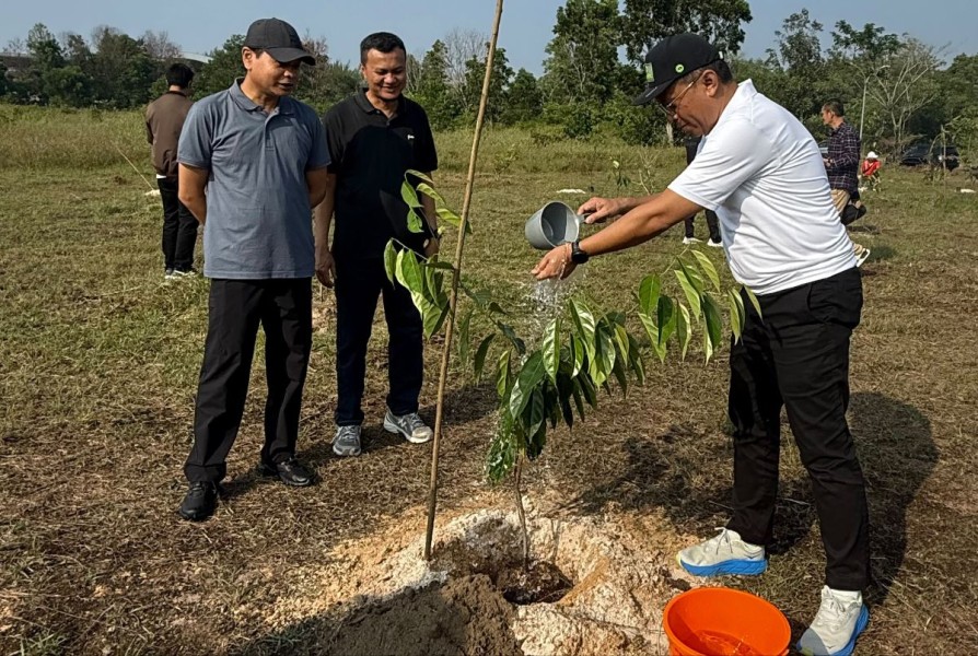 Tebar Keberkahan Bagi Alam, BRK Syariah Ikut Tanam Pohon di Kawasan Stadion Utama Riau
