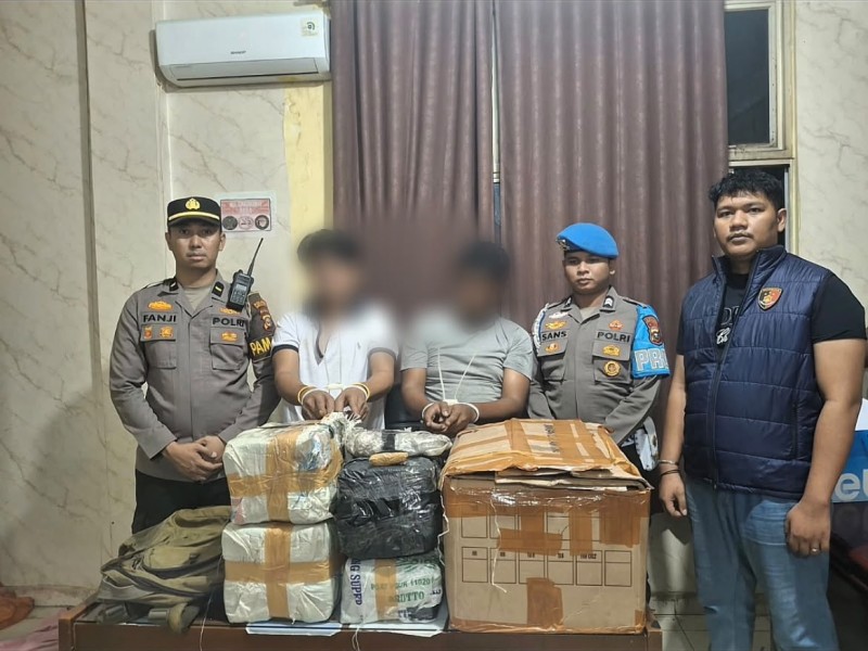 Operasi Sarang Narkoba, Polisi Bongkar Peredaran 18 Kg Ganja di Kuansing