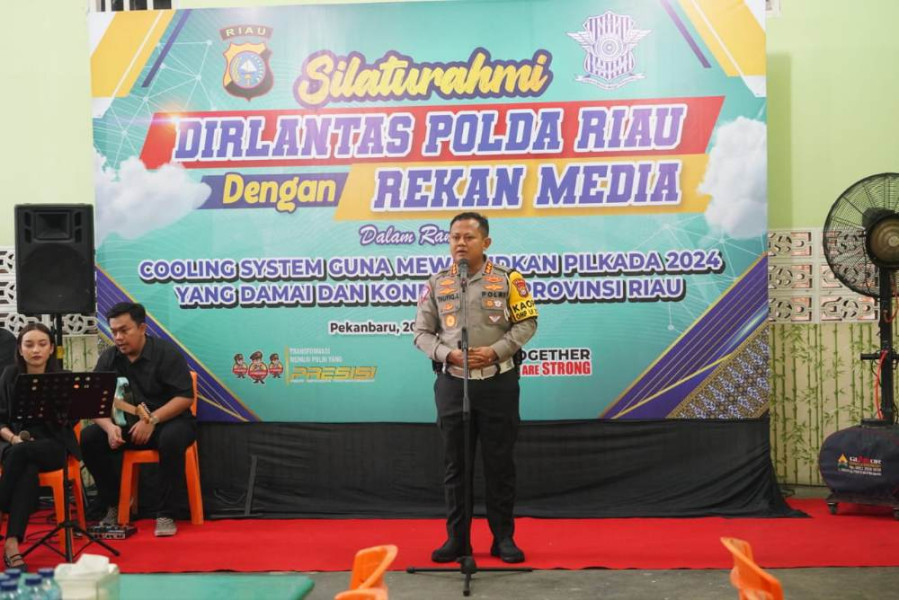 Bersama Rekan Media, Dirlantas Polda Riau Ingin Wujudkan Pilkada Damai 2024