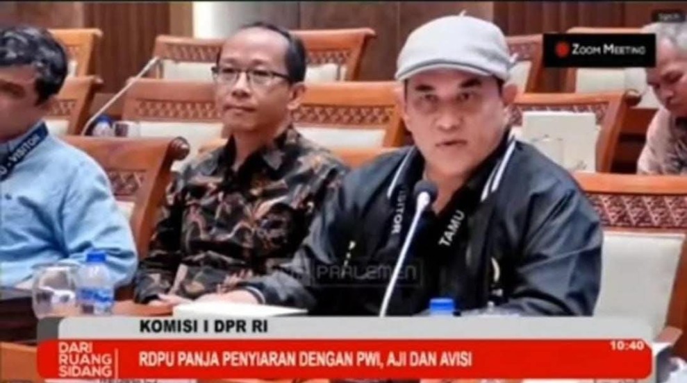 Hadiri RDPU Komisi I DPR RI, Ketua Umum PWI Zulmansyah Soroti Dampak Revisi UU Penyiaran