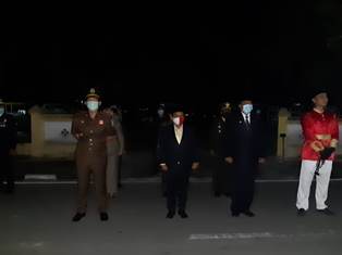 Forkompinda Siak Gelar Apel Renungan Suci HUT RI yang ke-75 di Depan Makam SSK II