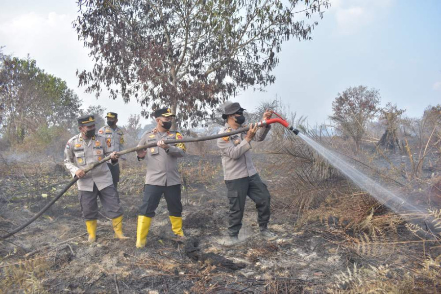 Tim Gabungan Berjibaku Padamkan Api di Inhu Seluas 311,9 Hektar