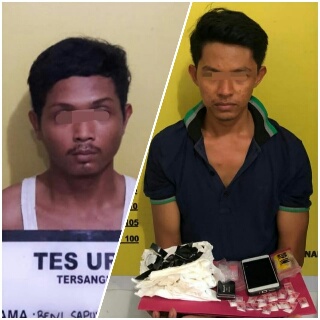 Polsek LBJ Inhu Ringkus Dua Pengedar Sabu