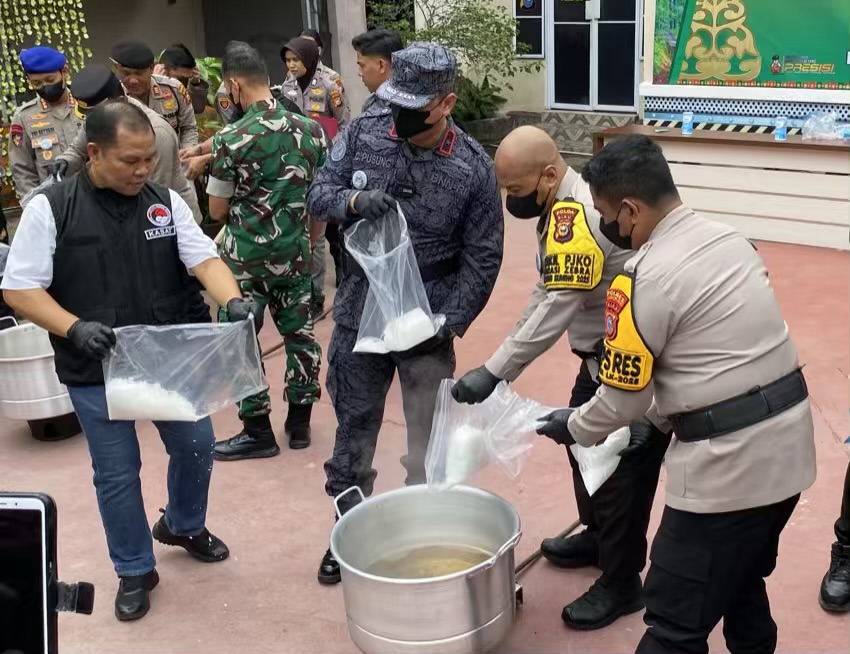 19 Kilogram Sabu Dimusnahkan Polres Inhil