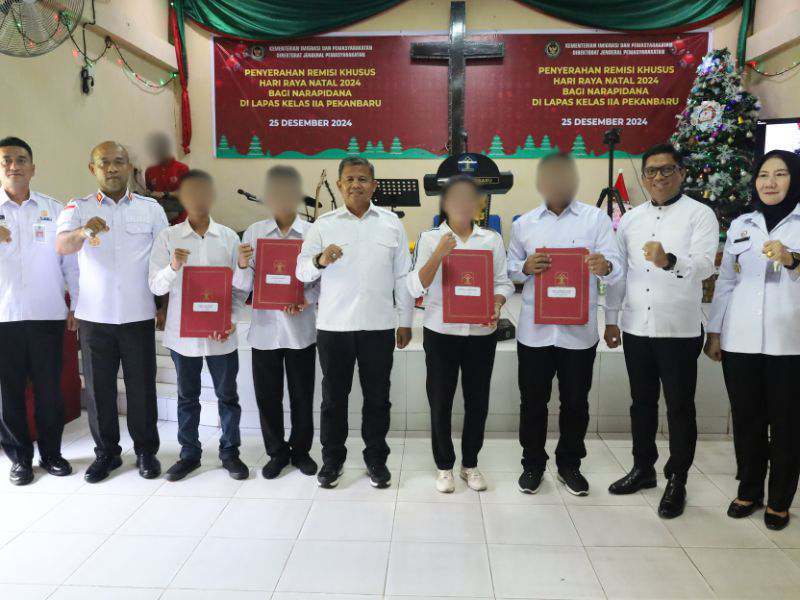 115 Warga Binaan Lapas Pekanbaru Terima Remisi Khusus Hari Raya Natal