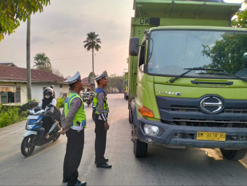 Hari Ini, Satlantas Polres Inhu Tilang Puluhan Kendaraan Bermotor