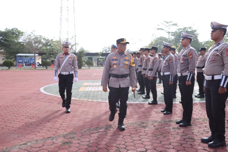 Operasi Zebra Lancang Kuning  di Rohil Diawali Gelar Pasukan