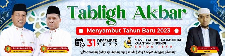    Suhardiman: Tabligh Akbar, Akan Warnai Malam Pergantian Tahun di Kuansing