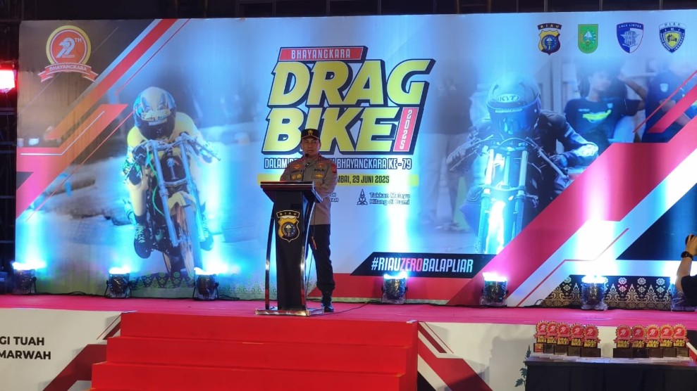 Adakan Drag Bike Sambut HUT Bhayangkara ke-79, Kapolda Riau: Akan Rutin Kita Buat